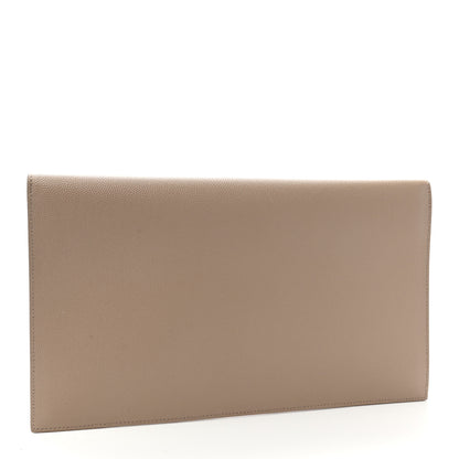 Saint Laurent Grain De Poudre Uptown Pouch Dark Beige 3 of 7