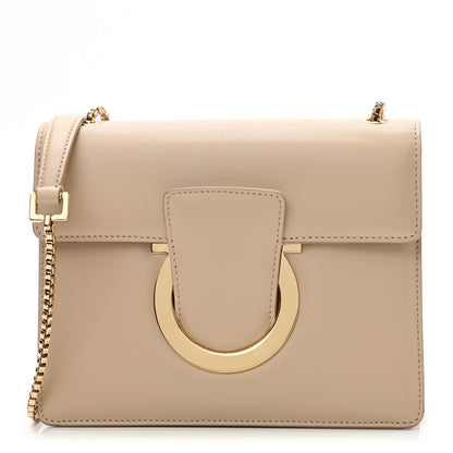 Salvatore Ferragamo Calfskin Thalia Flap Shoulder Bag Macadamia 1 of 11
