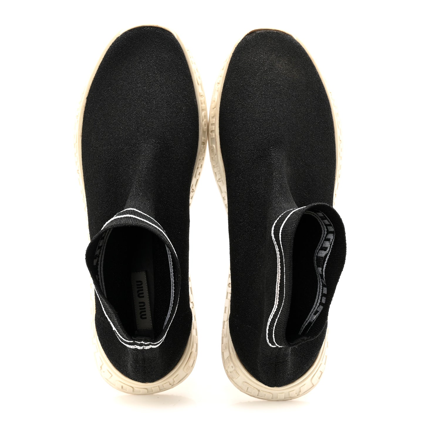Technical Fabric Womens Sock Sneakers 40 Black