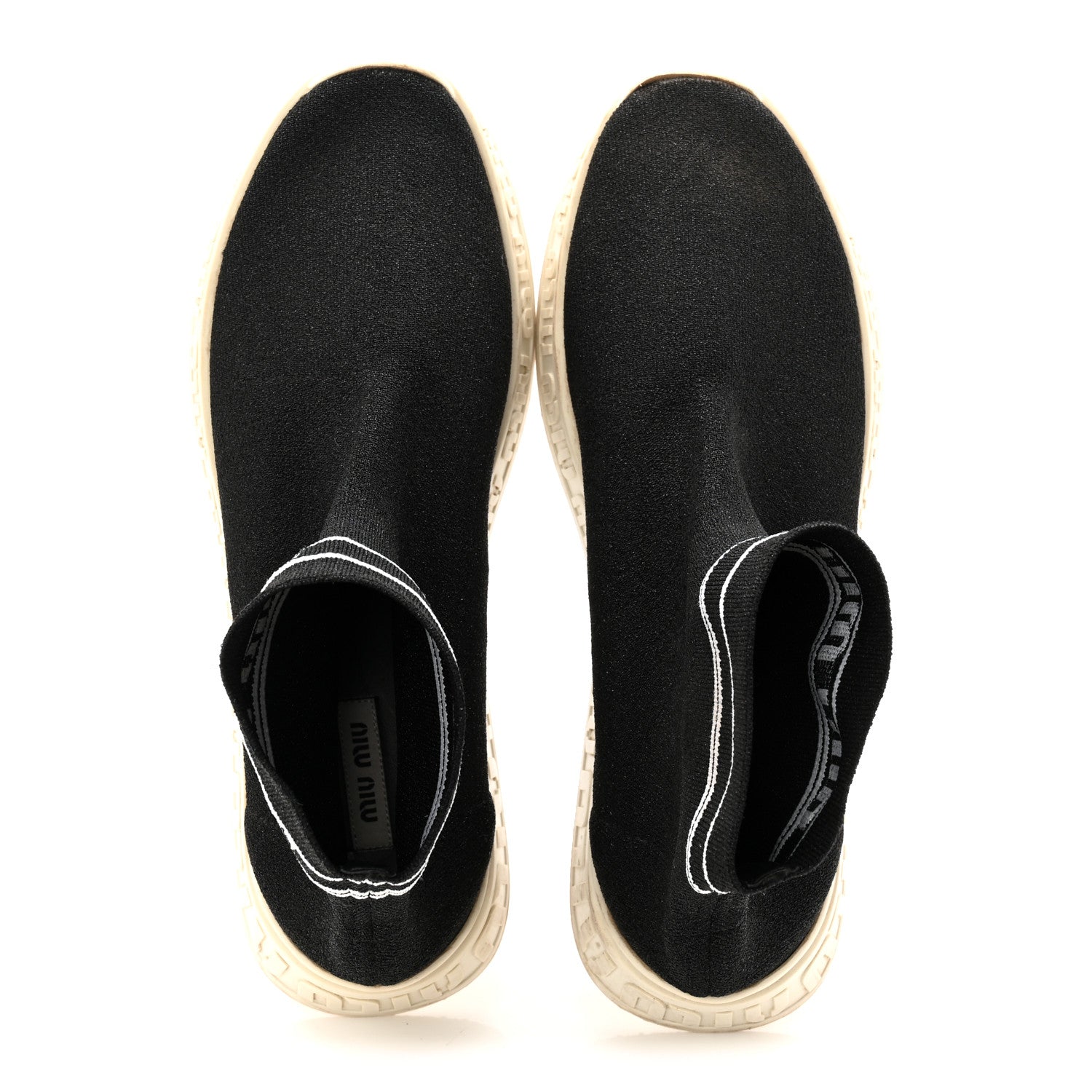 Miu Miu Technical Fabric Womens Sock Sneakers 40 Black 2 of 9