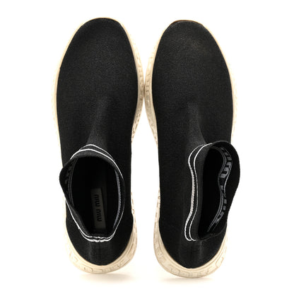 Miu Miu Technical Fabric Womens Sock Sneakers 40 Black 2 of 9