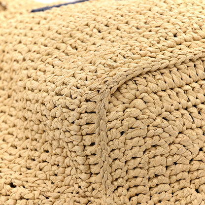 Saint Laurent Raffia Rive Gauche Tote Natural 10 of 14