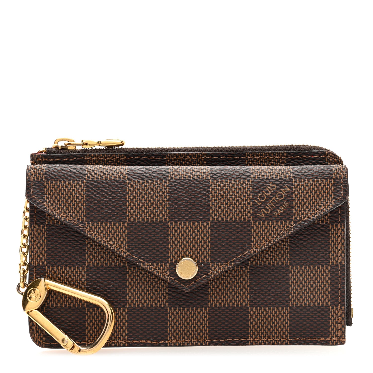 Louis Vuitton Damier Ebene Recto Verso Card Holder Red 1 of 7