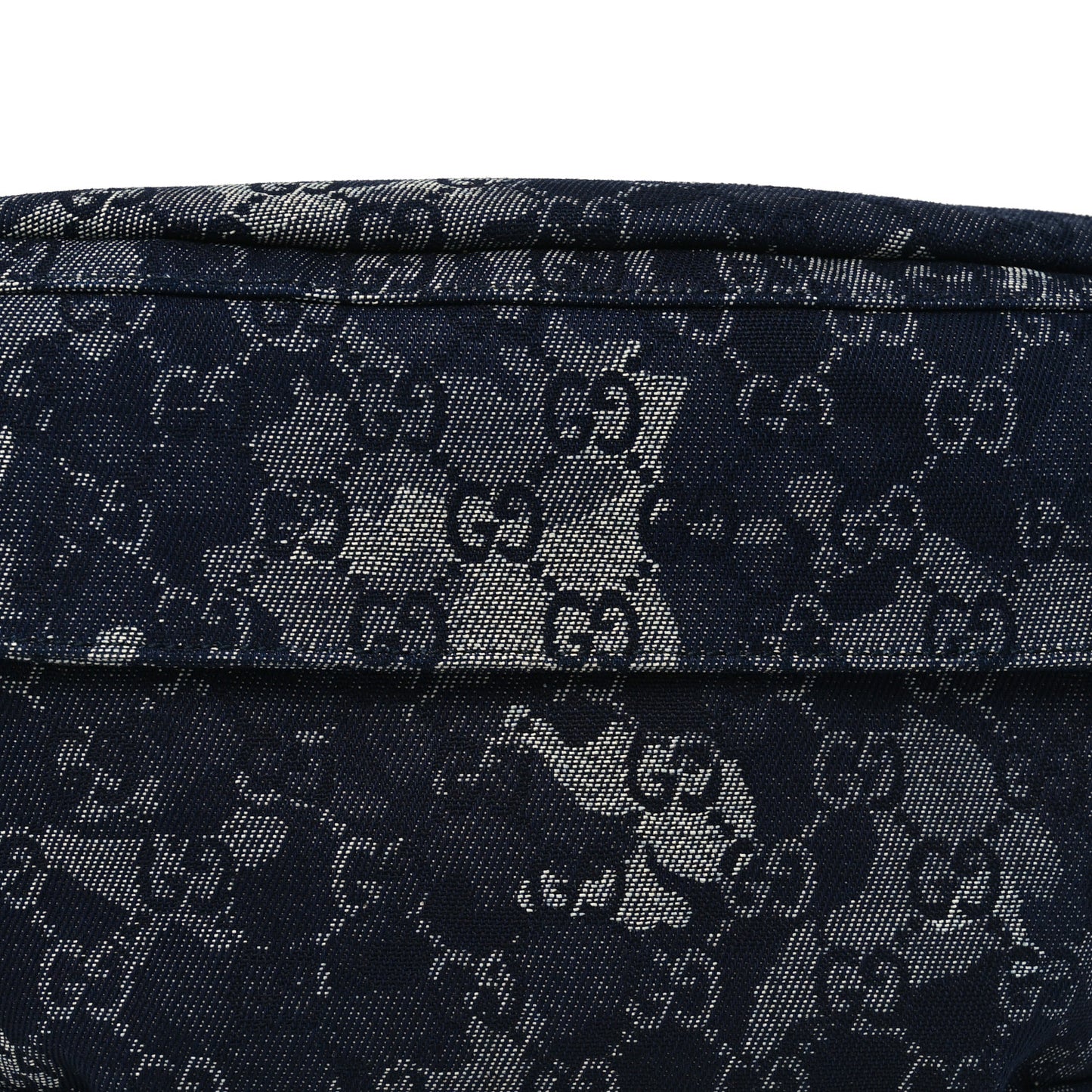 Denim Monogram Web Belt Bag Blue Multicolor