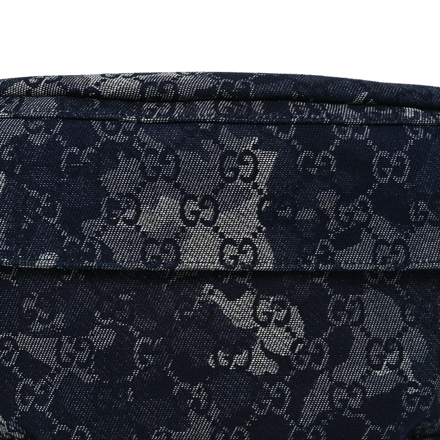 Gucci Denim Monogram Web Belt Bag Blue Multicolor 8 of 10