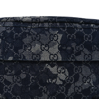 Gucci Denim Monogram Web Belt Bag Blue Multicolor 8 of 10