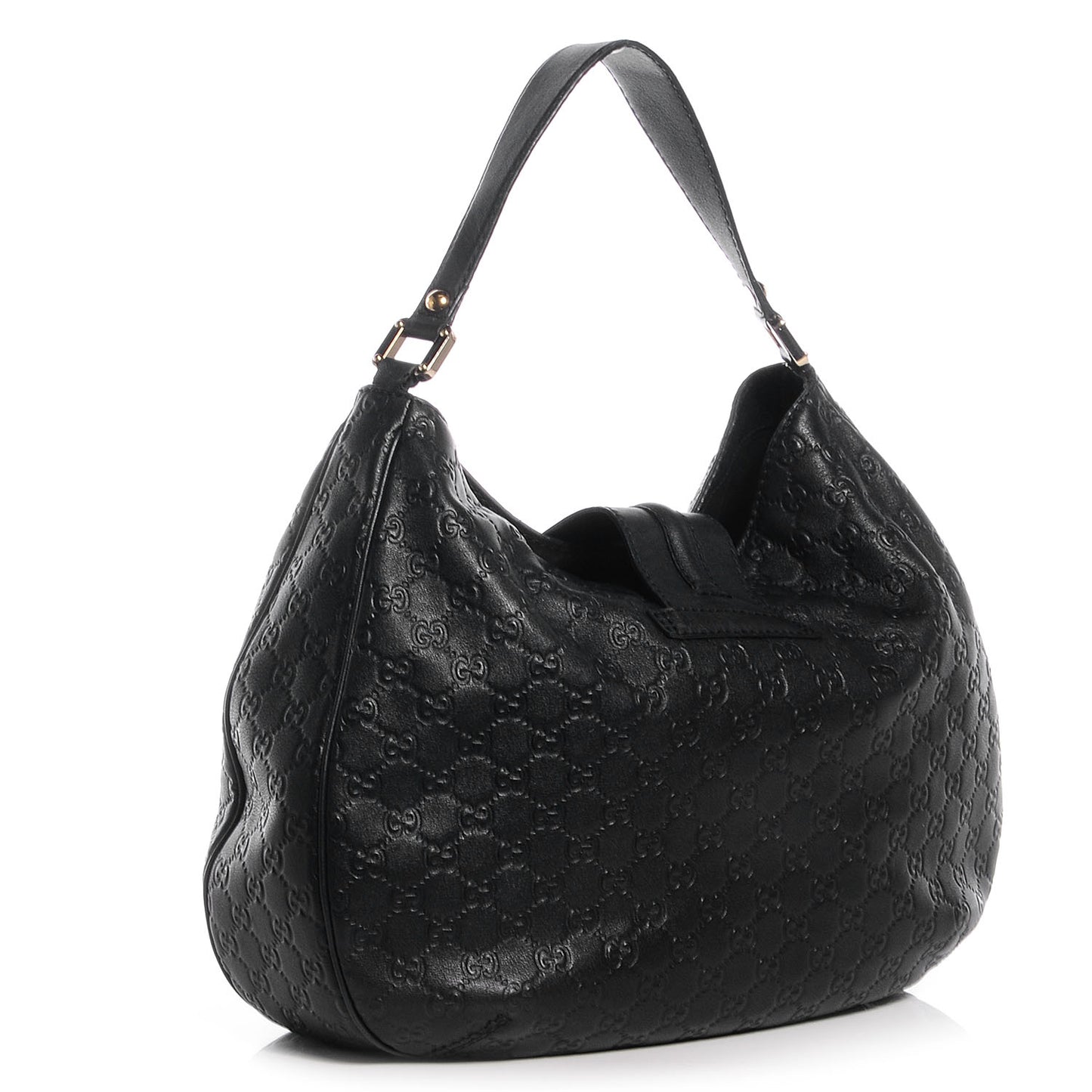 Guccissima New Ladies Web Large Hobo Black