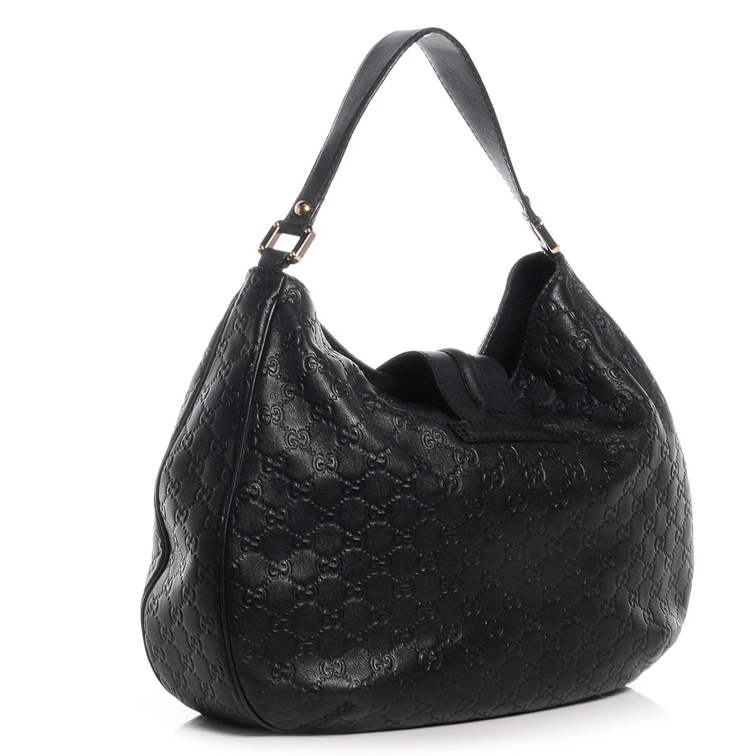 Gucci Guccissima New Ladies Web Large Hobo Black 3 of 7