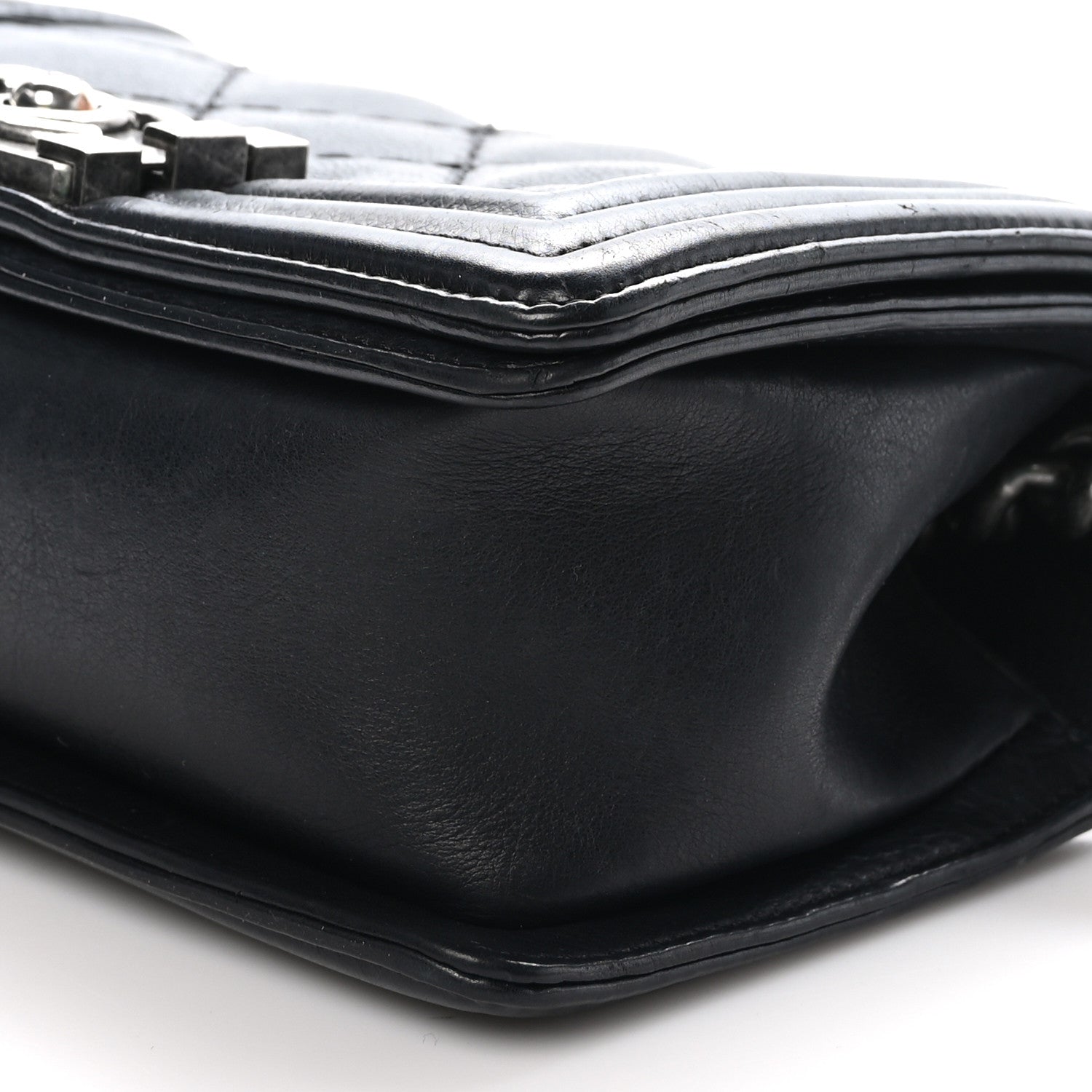 Chanel Calfskin Double Stitch Small Boy Flap Black 10 of 11