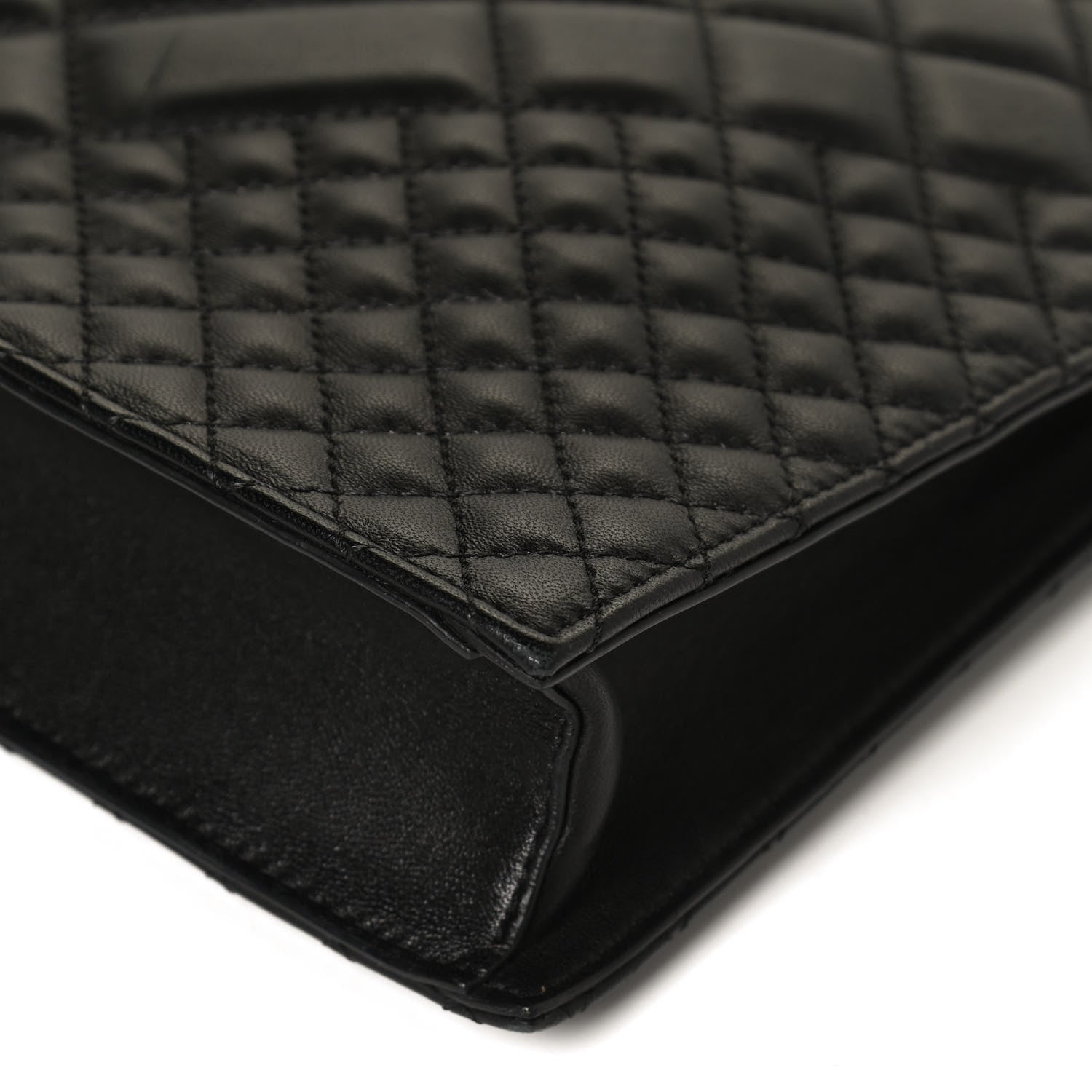 Versace Calfskin Quilted Large Tribute Icon Crossbody Pouch Black 11 of 12