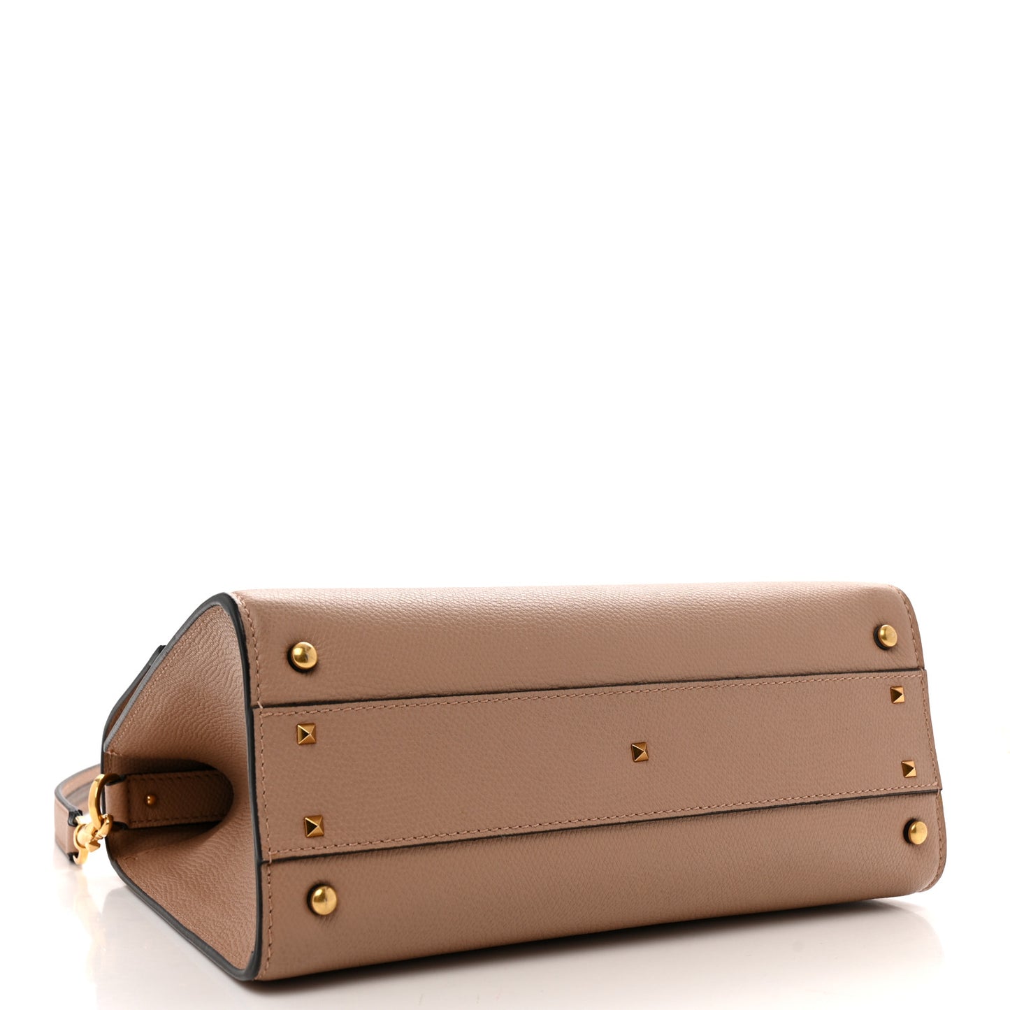 Grainy Calfskin Small VSling Top Handle Bag Poudre