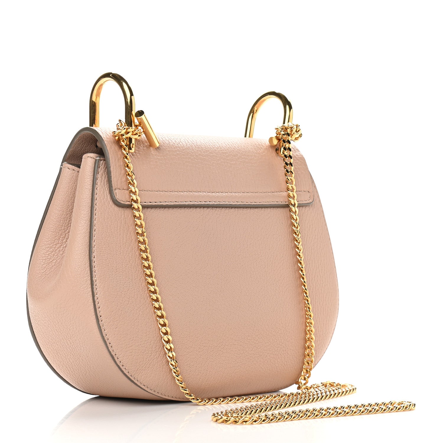 Chloe Grained Lambskin Mini Drew Shoulder Bag Cement Pink 3 of 8
