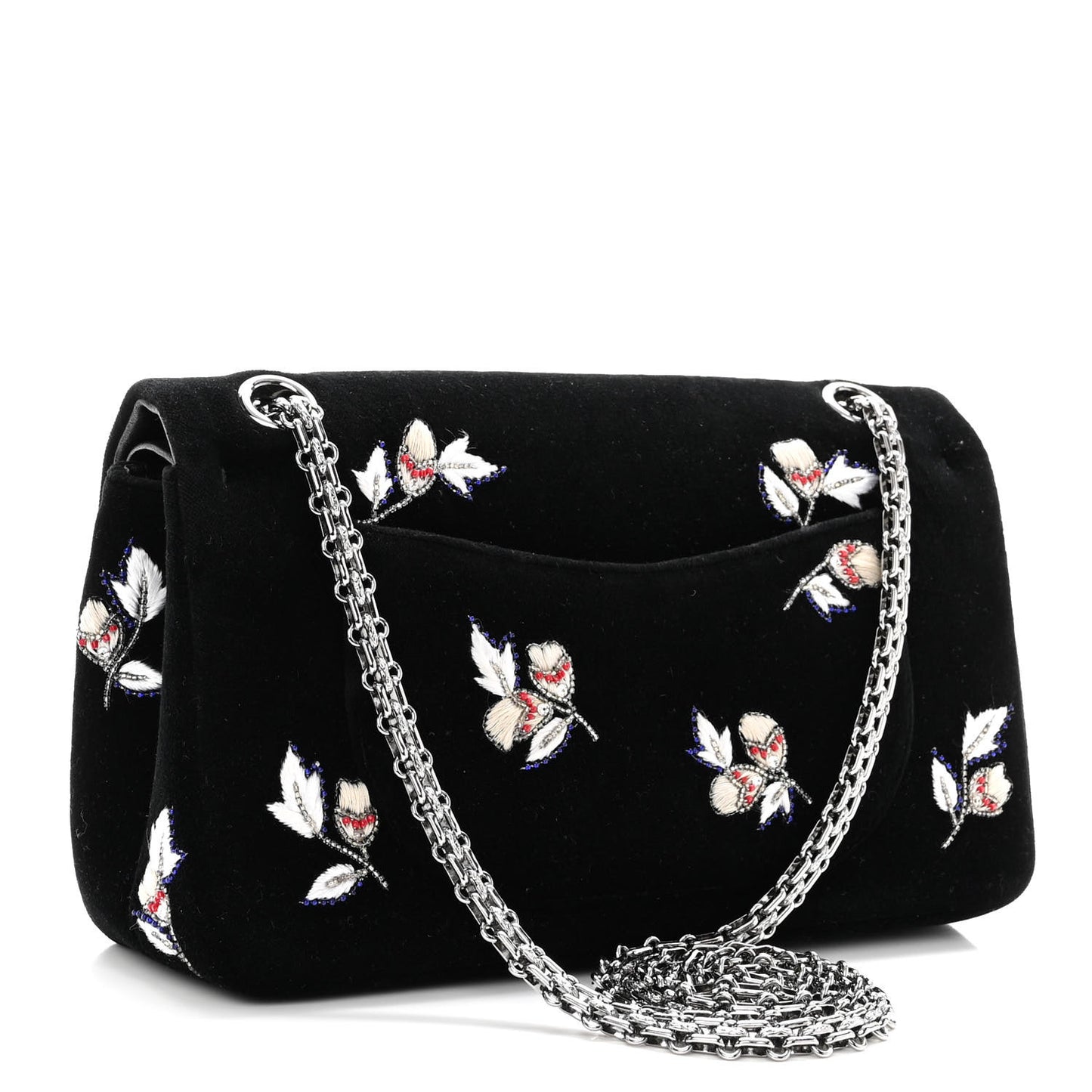 Velvet Embroidered 2.55 Reissue 225 Flap Multicolor