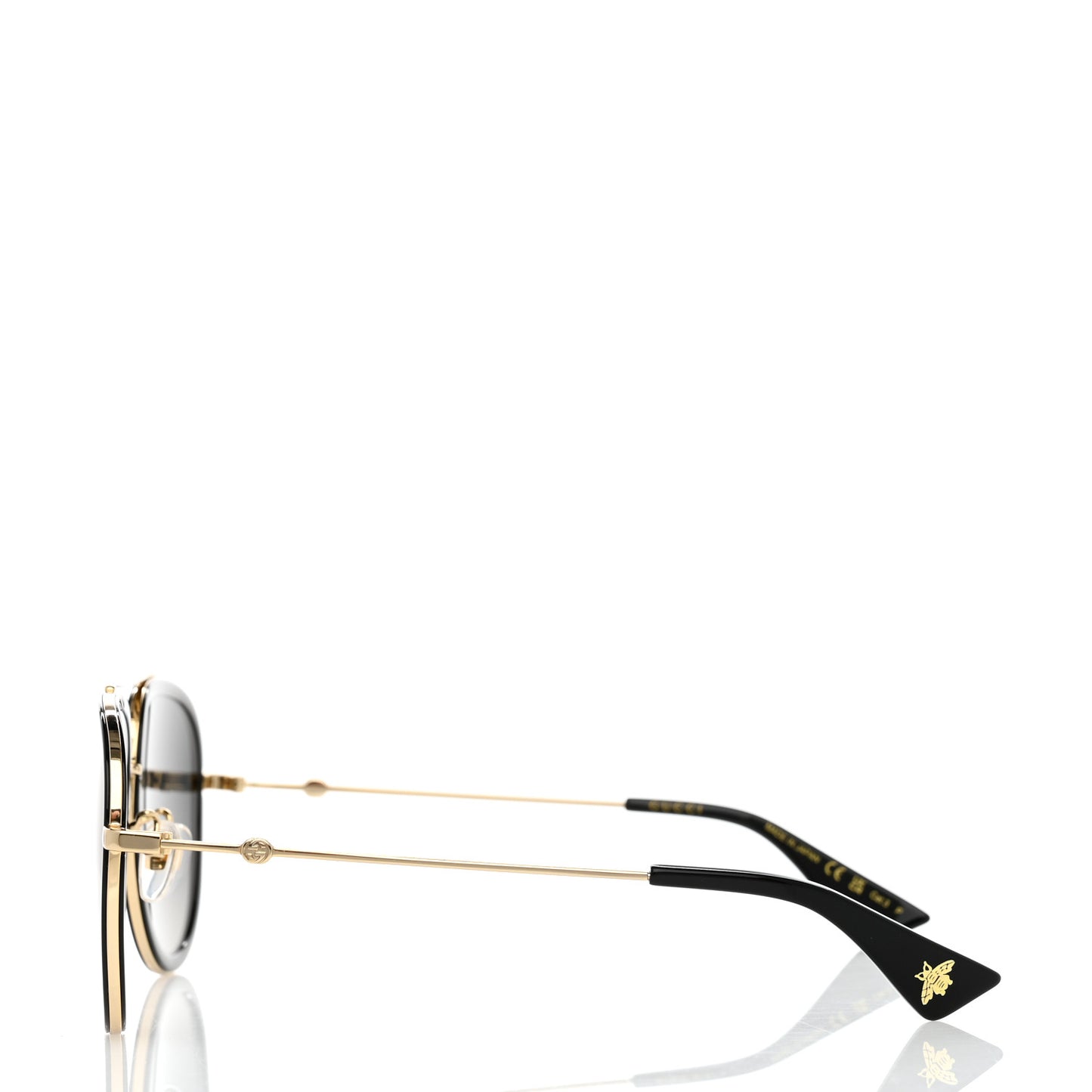 Aviator Sunglasses GG0062S Black Gold