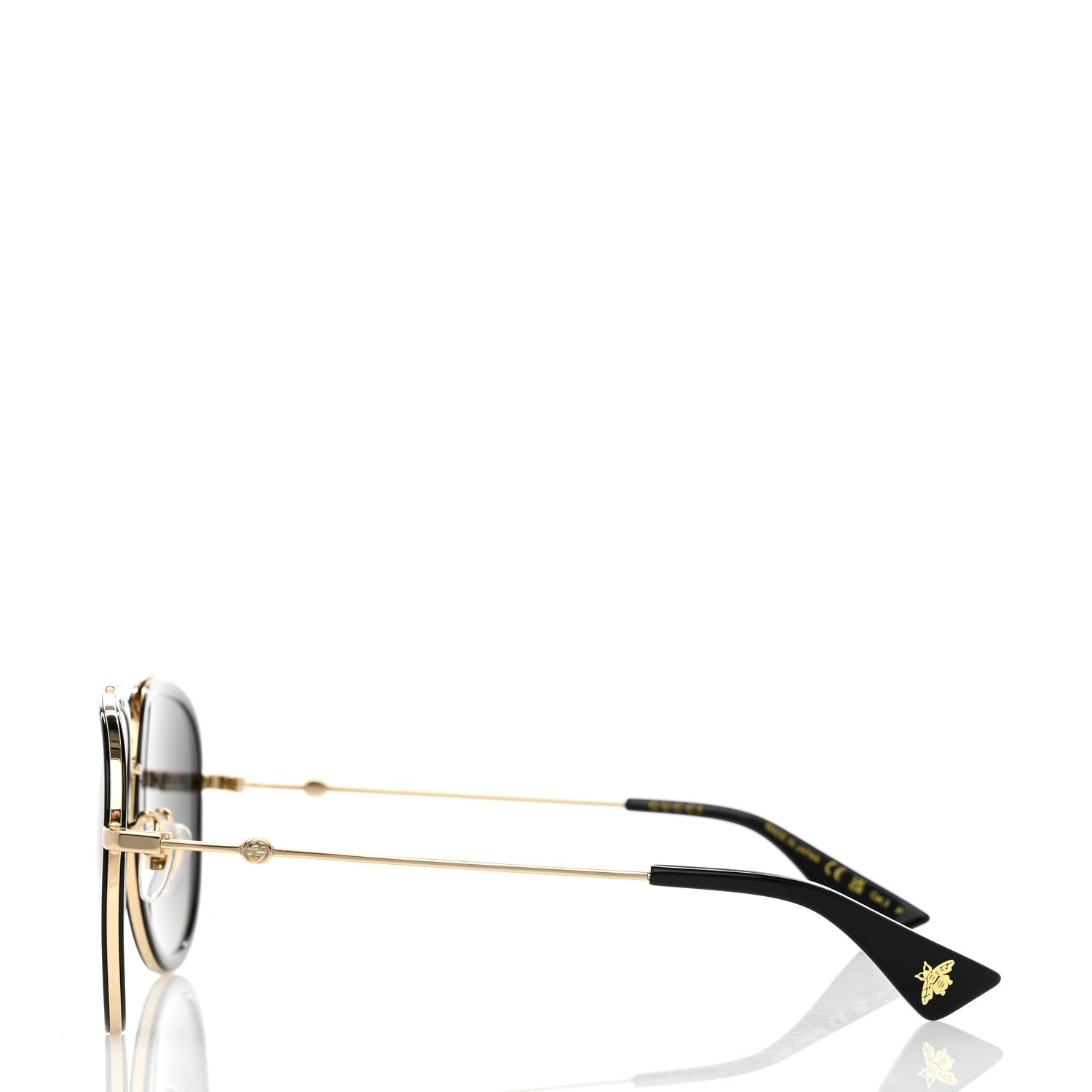 Gucci Aviator Sunglasses GG0062S Black Gold 3 of 7