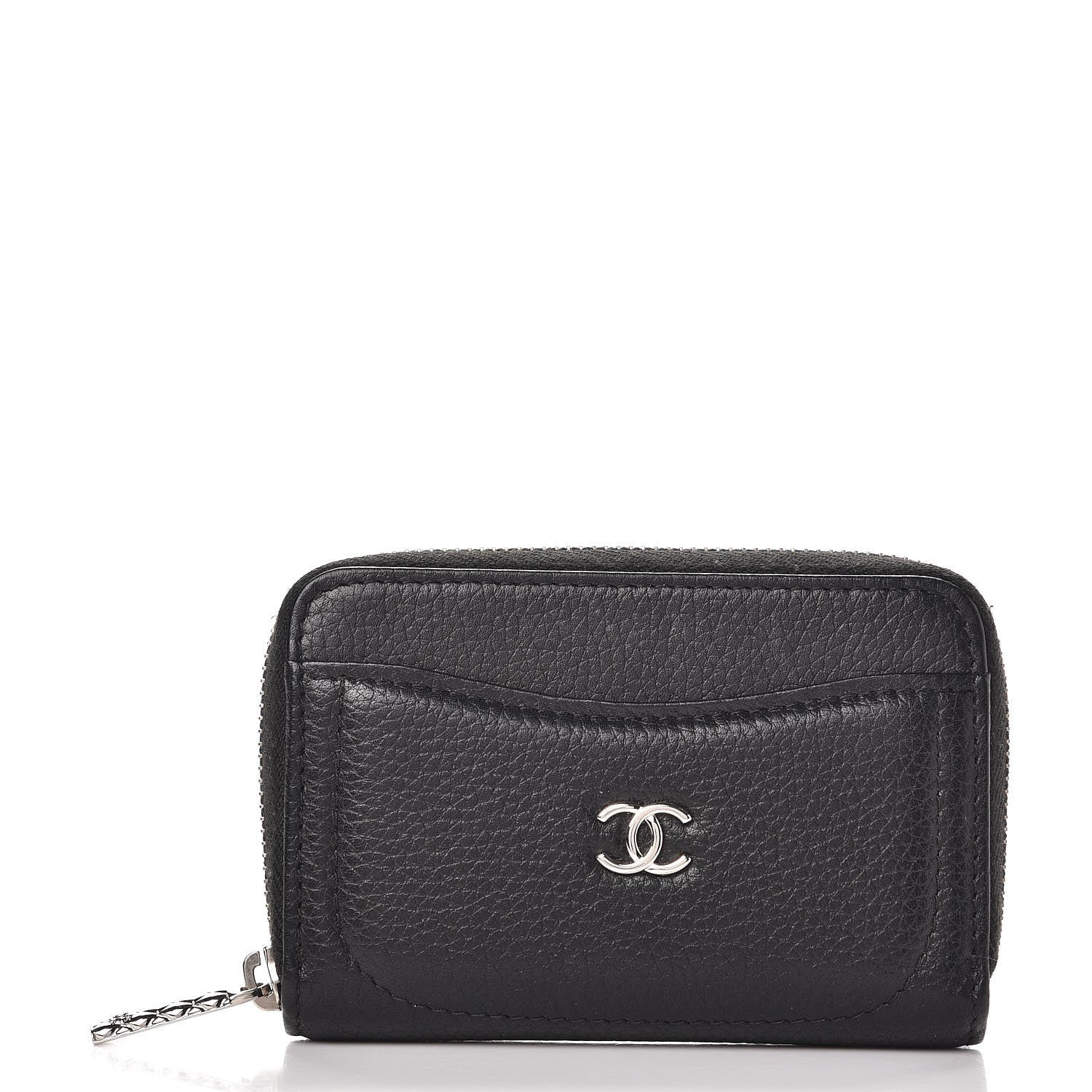 Chanel Grained Calfskin Neo Executive Zip Coin Purse Black 1 of 7