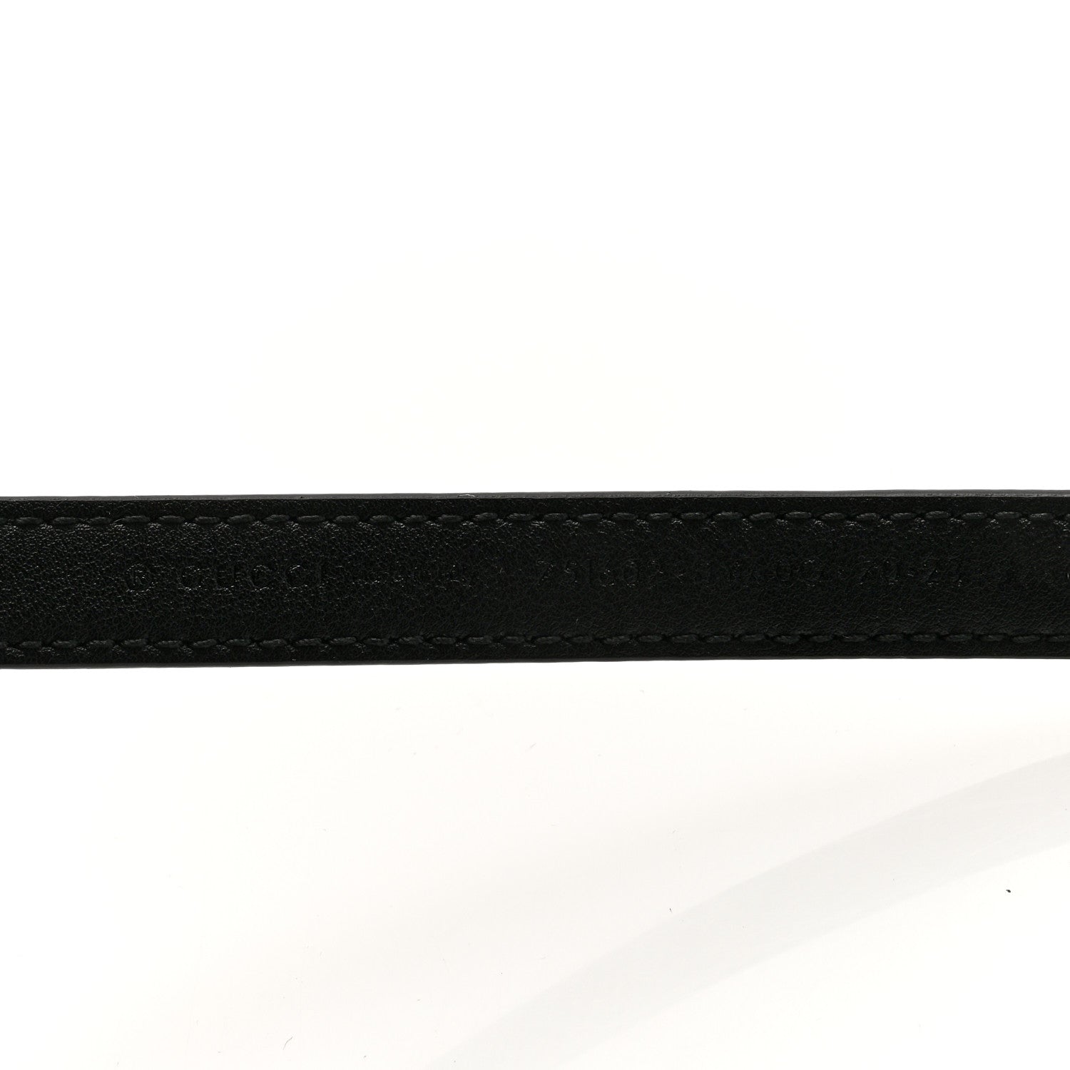 Gucci Plutone Calfskin Gucci Buckle 20mm Thin Belt 70 28 Black 3 of 4