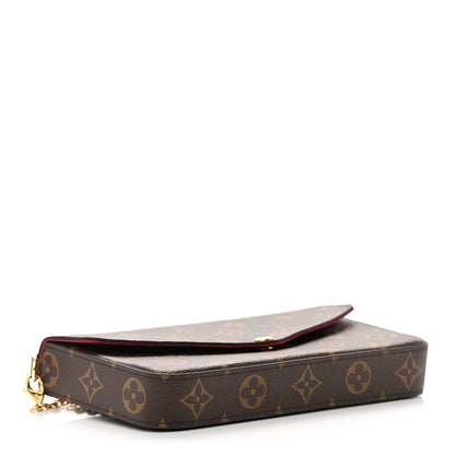 Louis Vuitton Monogram Pochette Felicie Chain Wallet Fuchsia 4 of 14