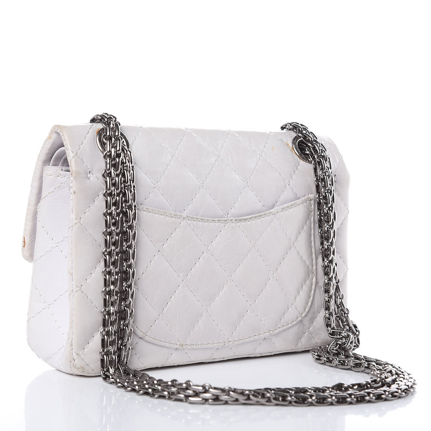 Chanel Aged Calfskin 50th Anniversary 2.55 Reissue 224 Flap White 3 of 18