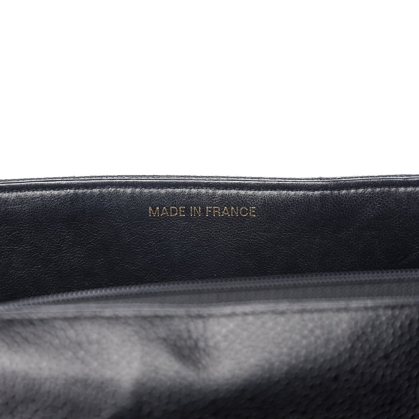 Caviar Vertical Quilted Jumbo Single Flap Black