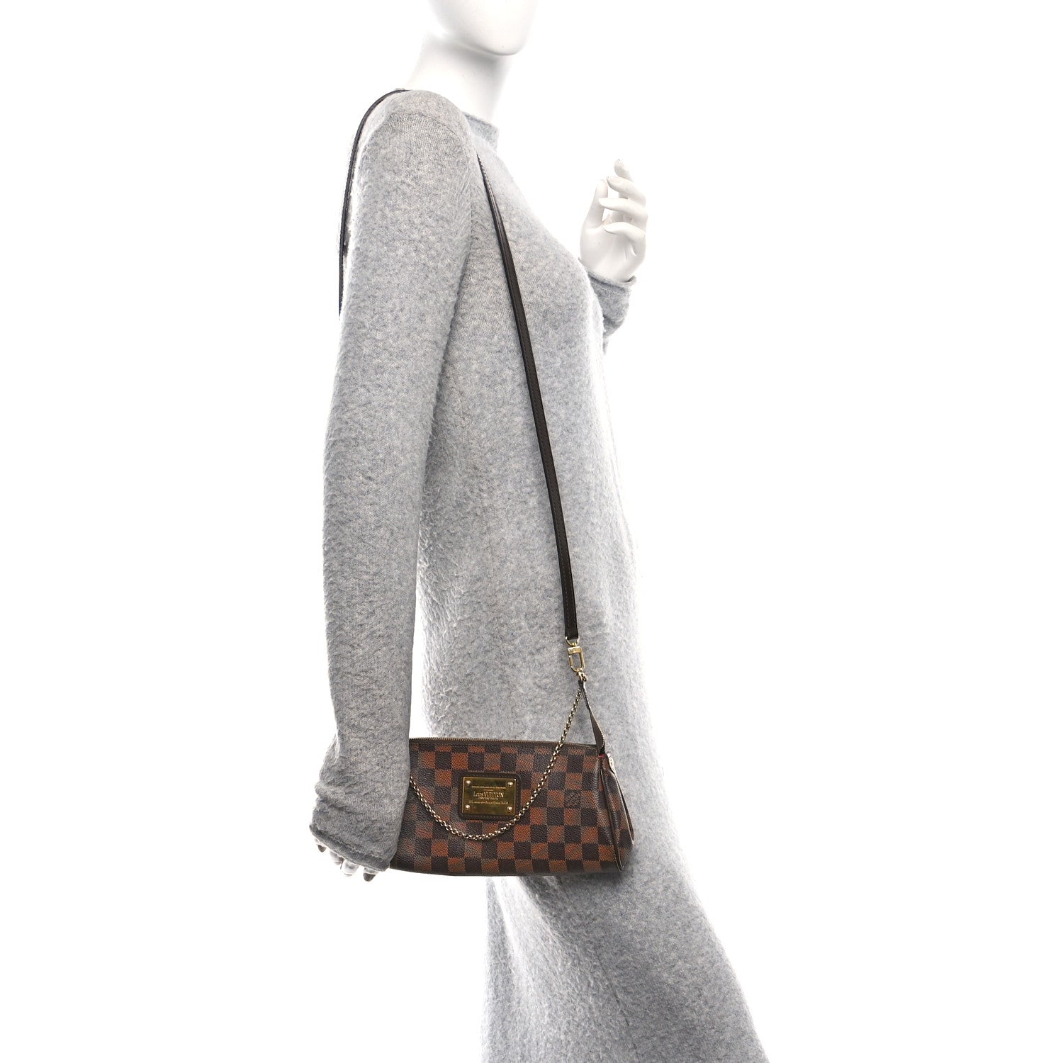 Louis Vuitton Damier Ebene Eva Clutch 2 of 10