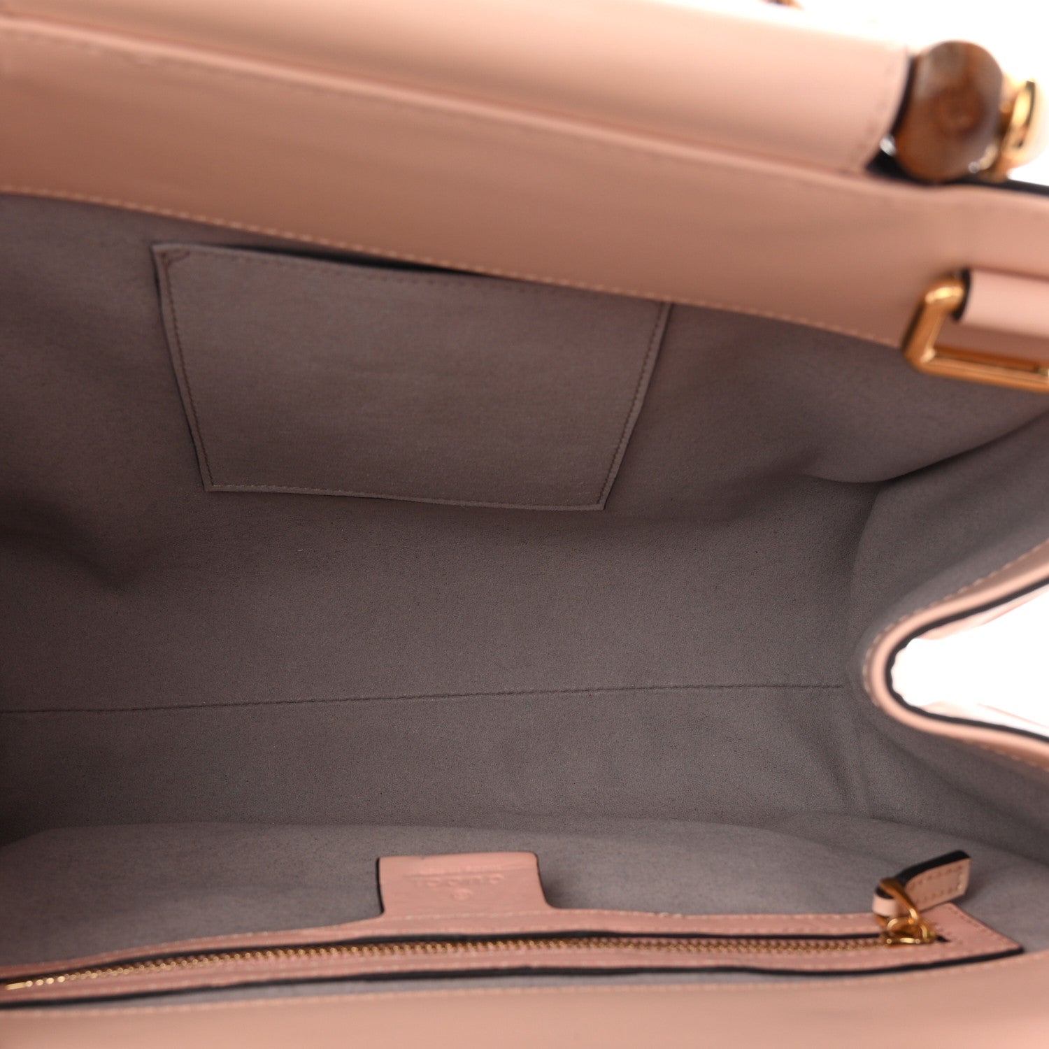 Gucci Nappa Bamboo Small Nymphaea Top Handle Bag  Perfect Pink 5 of 10