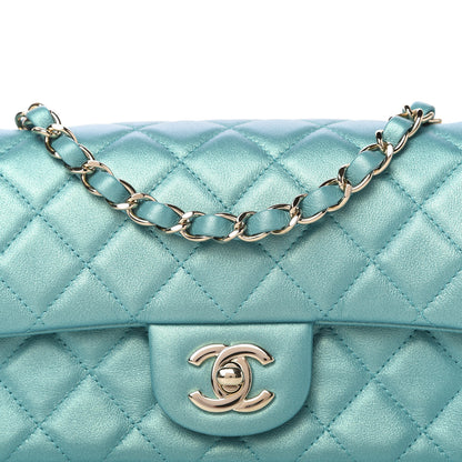 Chanel Iridescent Calfskin Quilted Mini Rectangular Flap Green 10 of 10