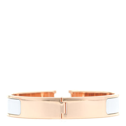 Hermes Enamel Narrow Clic Clac H Bracelet GM White 3 of 5