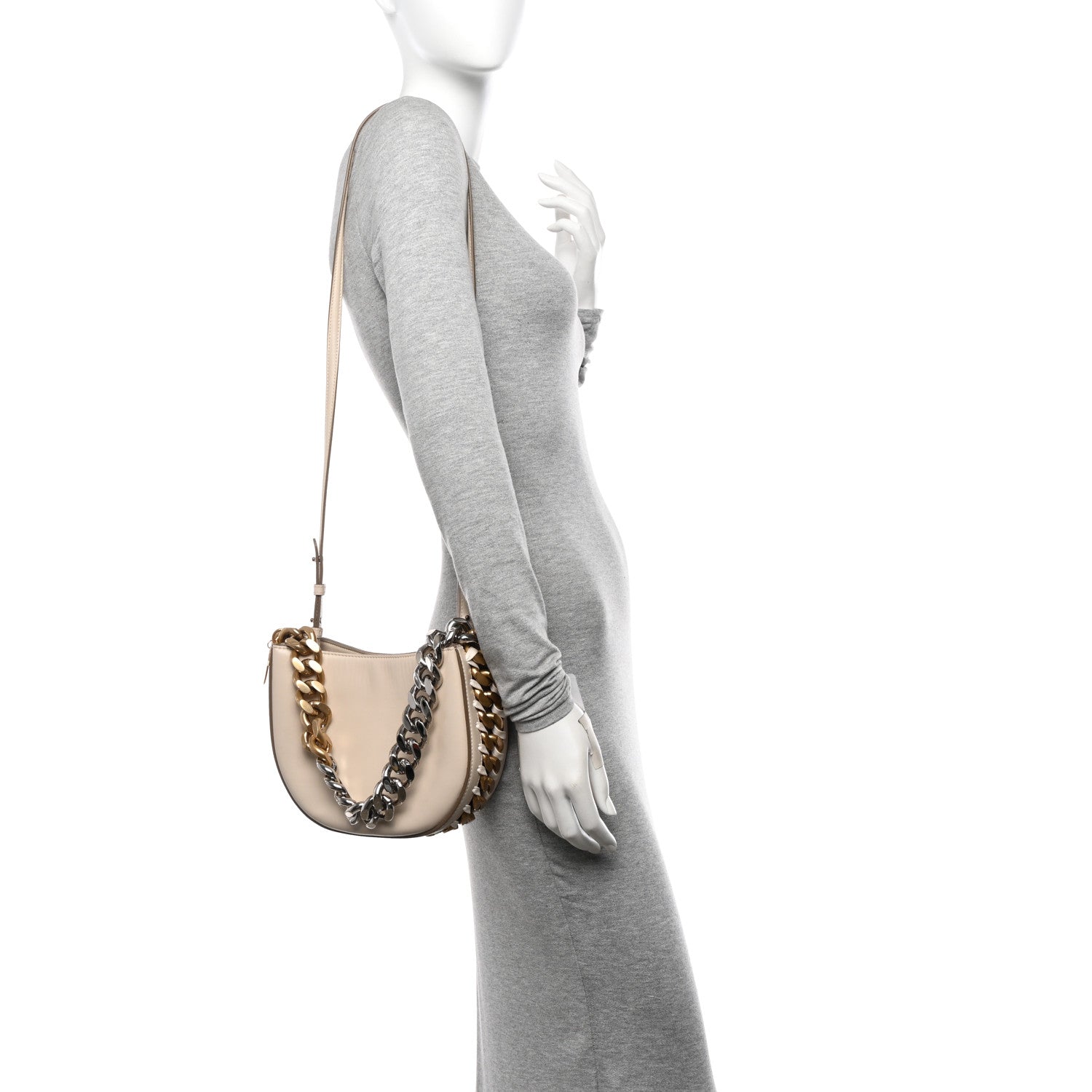 Stella McCartney Eco Alter Nappa Small Frayme Shoulder Bag White 2 of 18