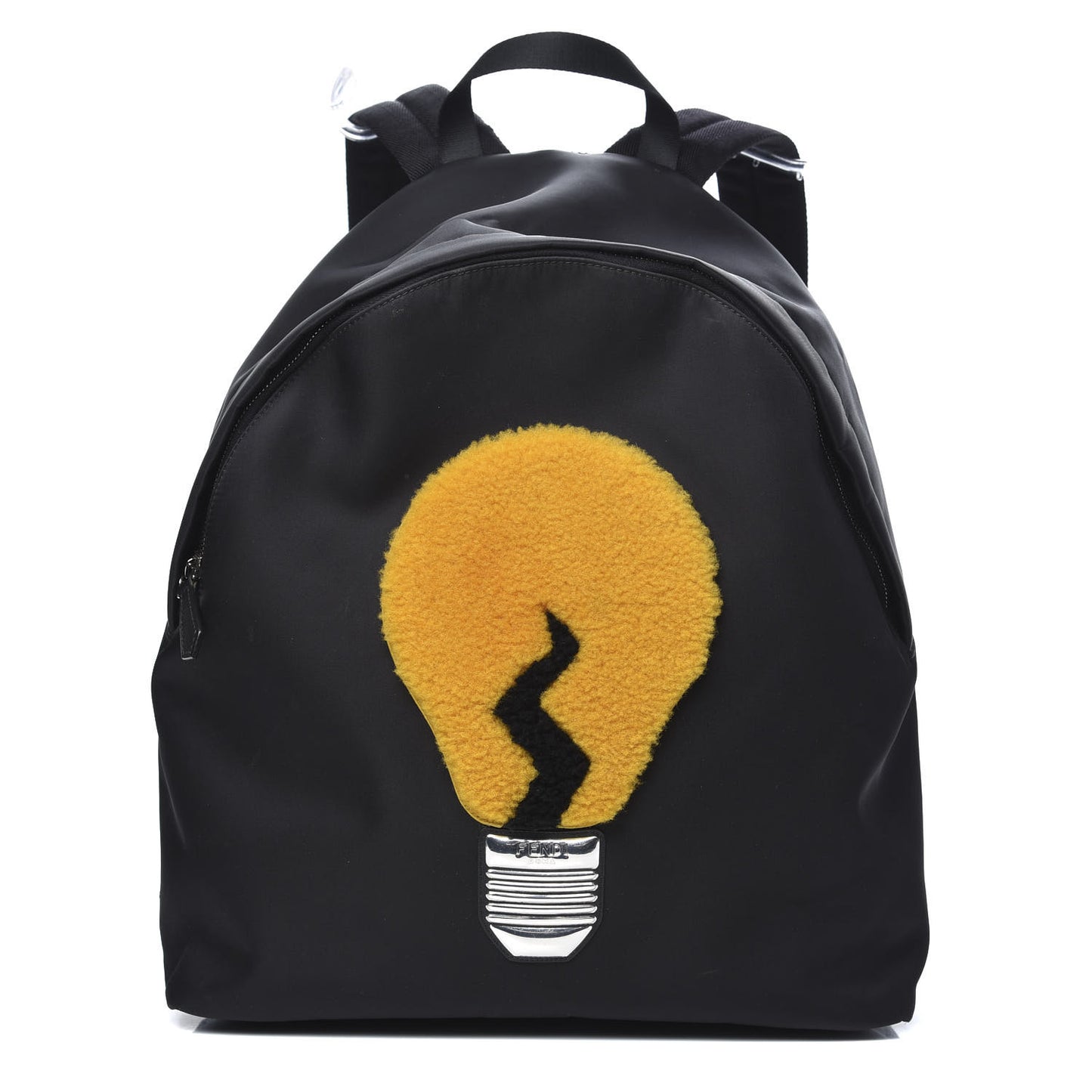 Nylon Shearling Vitello Elite Lightbulb Backpack Black Narciso