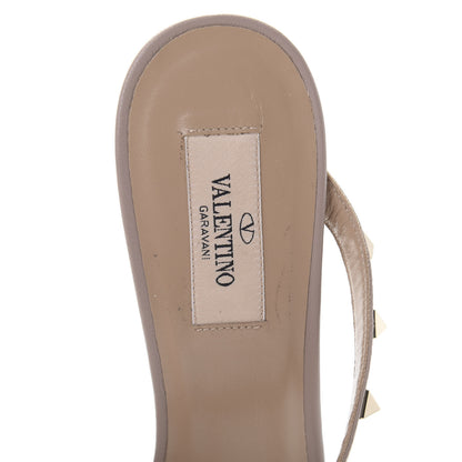 Valentino Garavani Calfskin Nappa Rockstud Cross Strap 50mm Mules 39 Pastel Grey Poudre 6 of 12