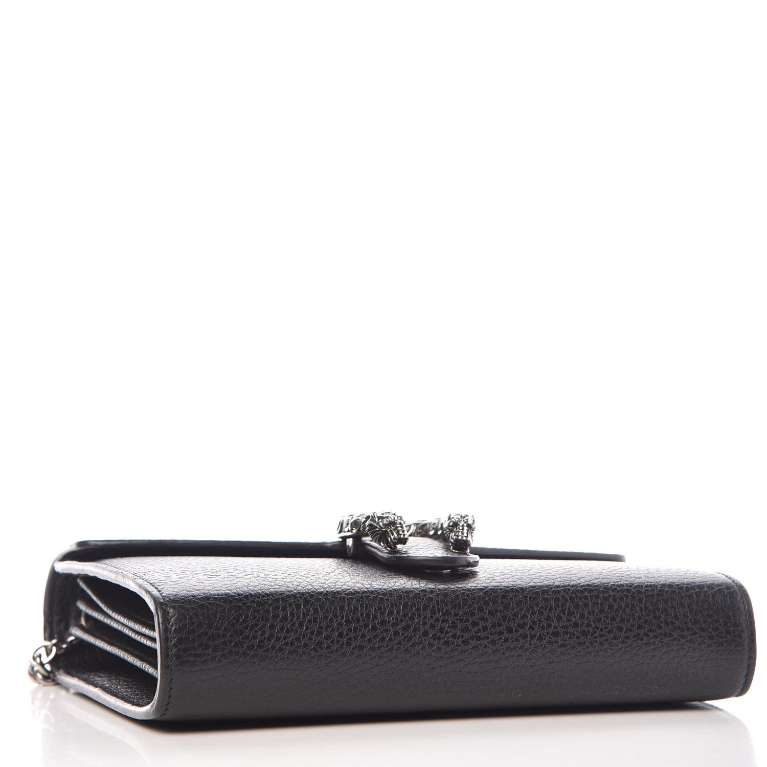 Gucci Calfskin Mini Dionysus Chain Wallet Black 4 of 11
