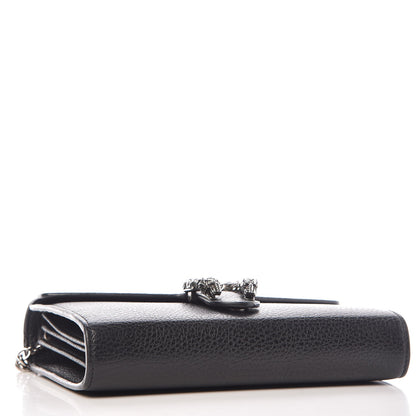 Gucci Calfskin Mini Dionysus Chain Wallet Black 4 of 11