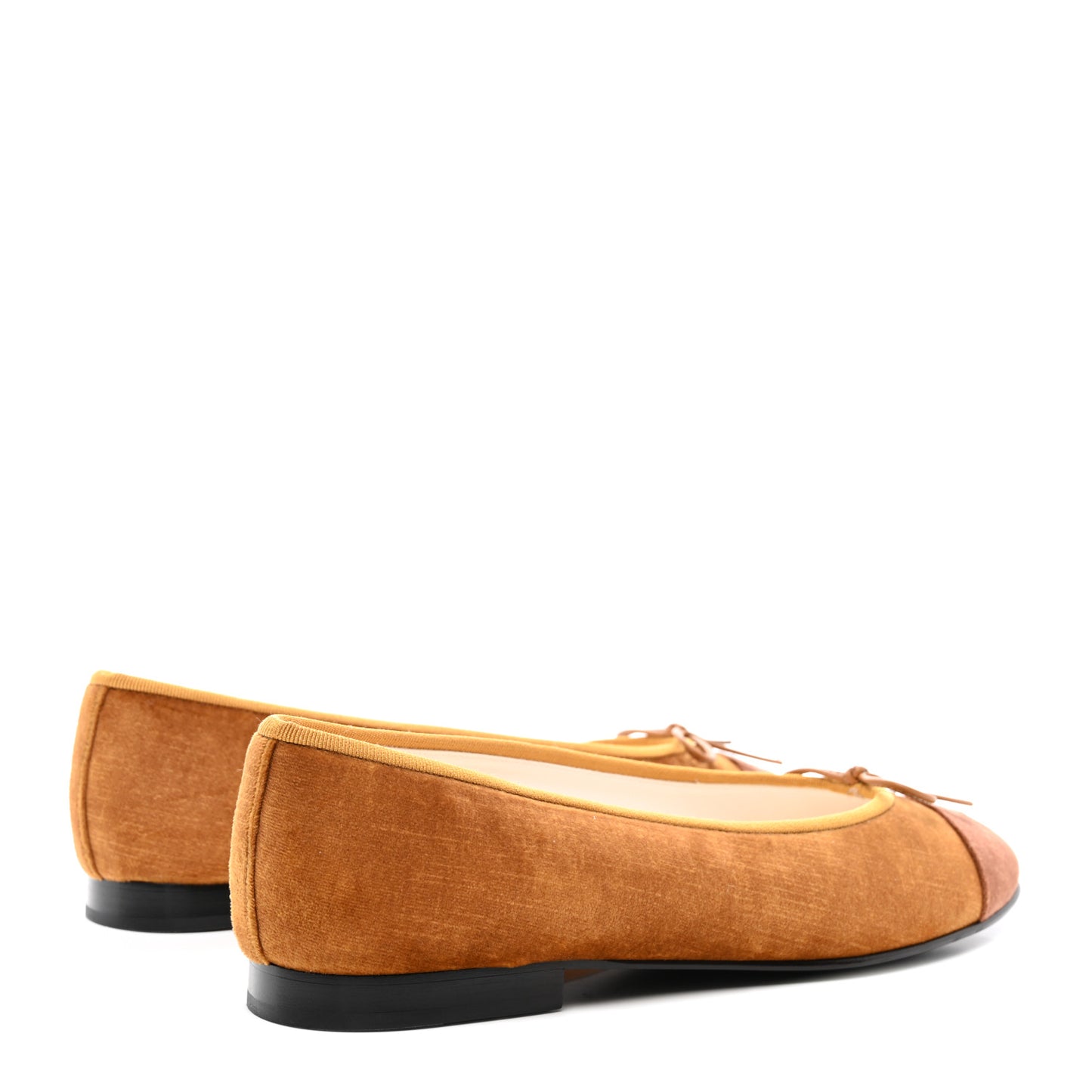 Velvet Cap Toe CC Ballerina Flats 41 Brown Light Brown
