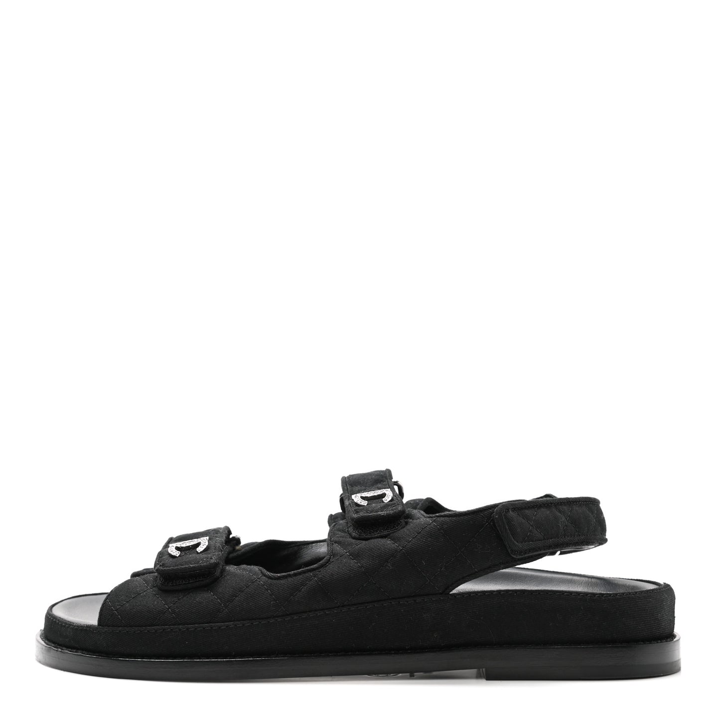 Mixed Fibers Velcro Dad Sandals 41 Black
