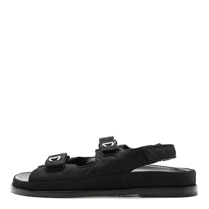 Chanel Mixed Fibers Velcro Dad Sandals 41 Black 1 of 9