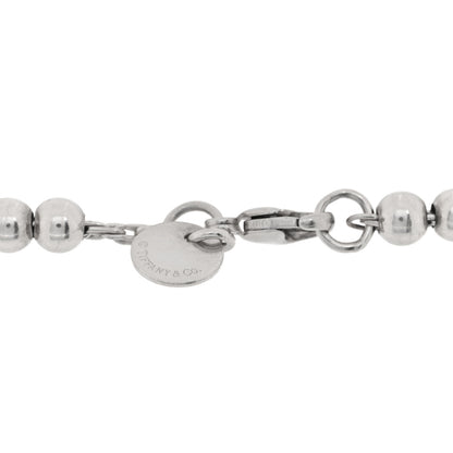 Tiffany Sterling Silver 4mm Mom Heart Tag Bead Bracelet 3 of 4