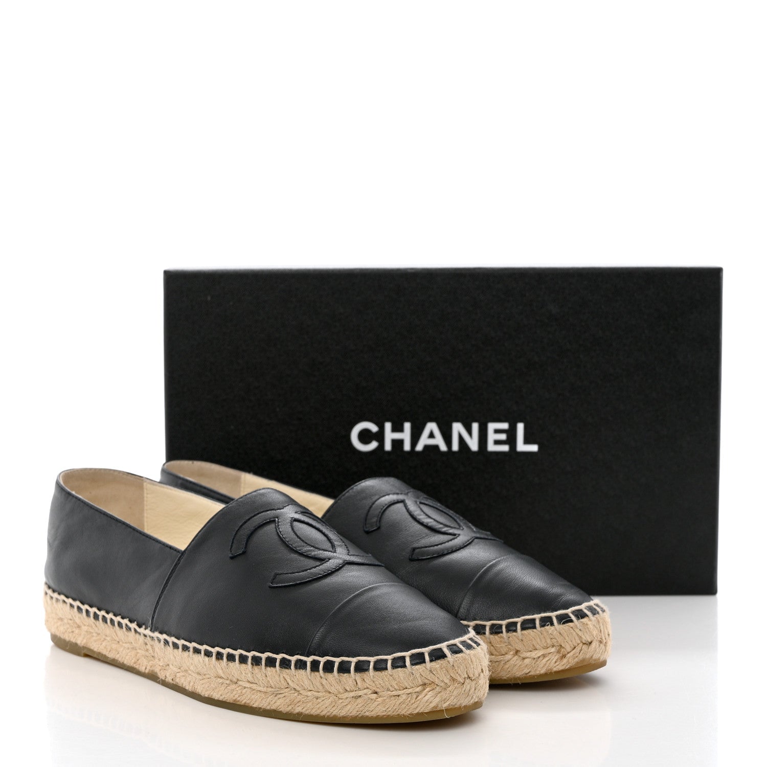 Chanel Lambskin CC Espadrilles 39 Dark Navy 12 of 12