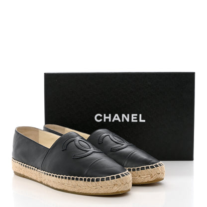 Chanel Lambskin CC Espadrilles 39 Dark Navy 12 of 12