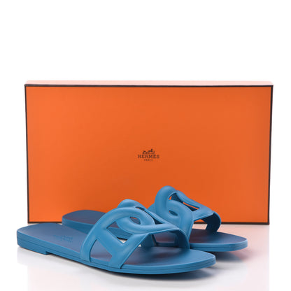 Hermes Rubber Aloha Sandals 36 Bleu Vif 8 of 8