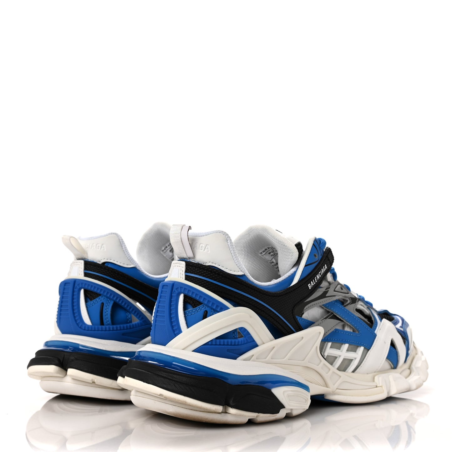 Rubber Mesh Tri-Color Mens Track.2 Open Sneakers 43 Blue Grey White