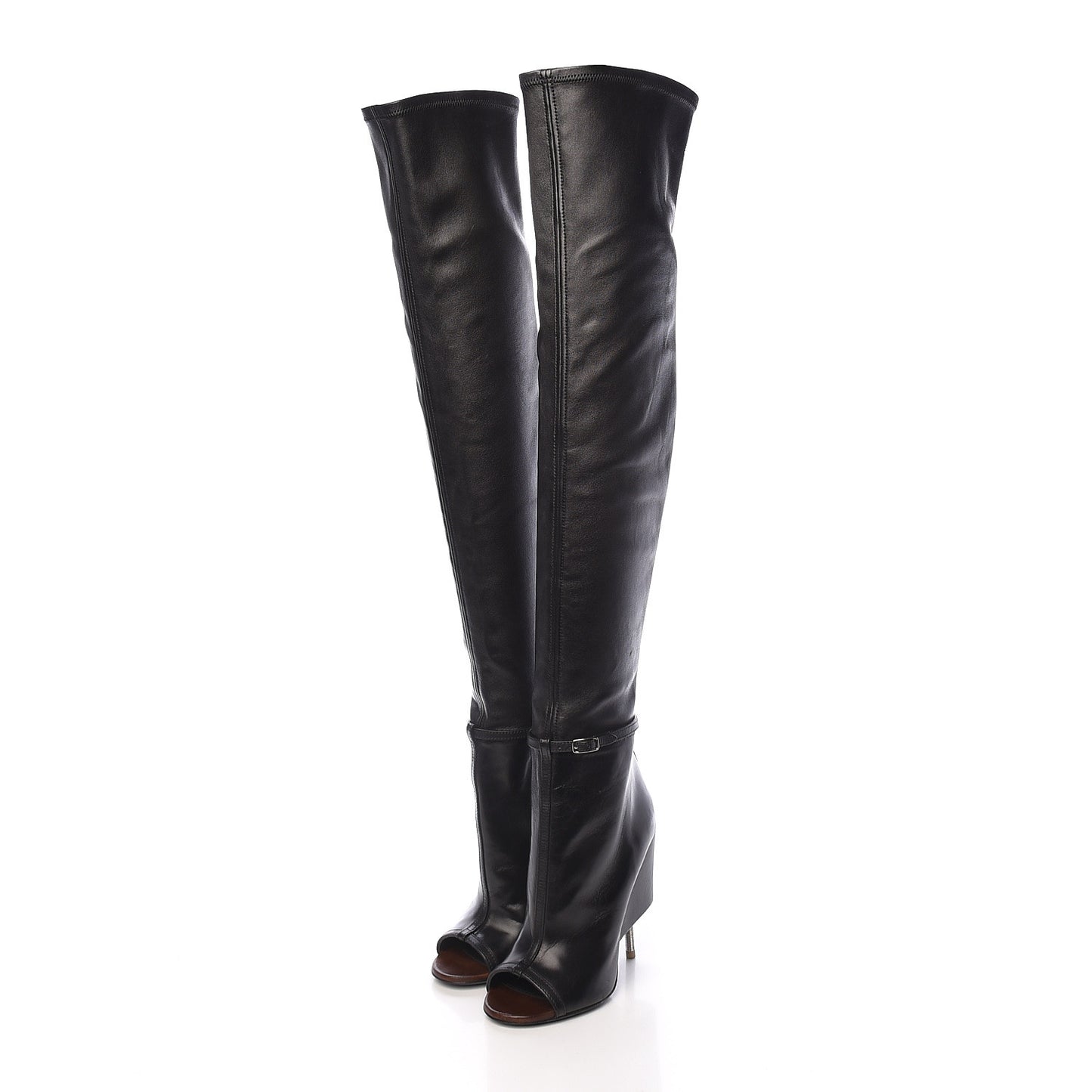 Calfskin Narlia Over The Knee Boots 38 Black