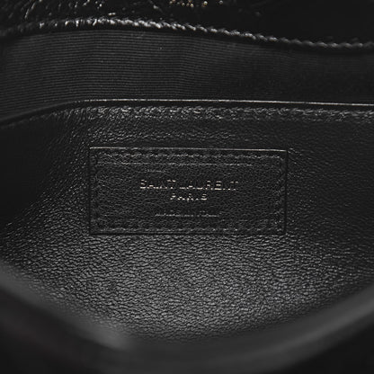 Saint Laurent Crinkled Calfskin Matelasse Monogram Baby Niki Chain Satchel Black 6 of 10