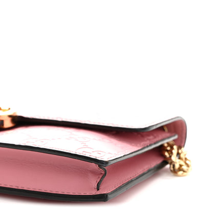 Gucci Guccissima Icon Chain Wallet Carmine Rose 10 of 10