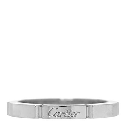 Cartier 18K White Gold 2.5mm Maillon Panthere Wedding Band Ring 52 6 1 of 5