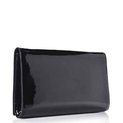 Saint Laurent Patent Monogram Large Belle De Jour Clutch Black 2 of 10