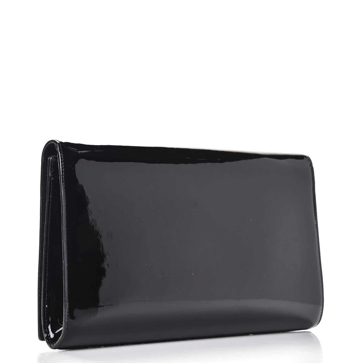 Saint Laurent Patent Monogram Large Belle De Jour Clutch Black 3 of 10