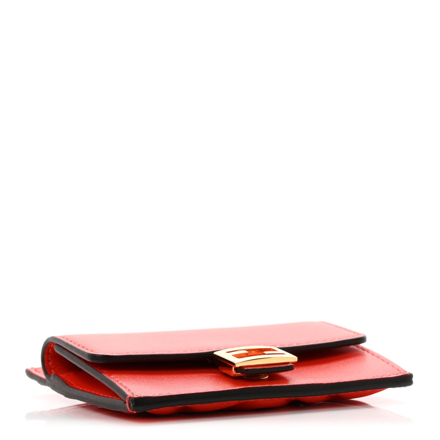 Nappa Matisse FF Diagonal Embossed Fold Over Card Holder Wallet Papavero