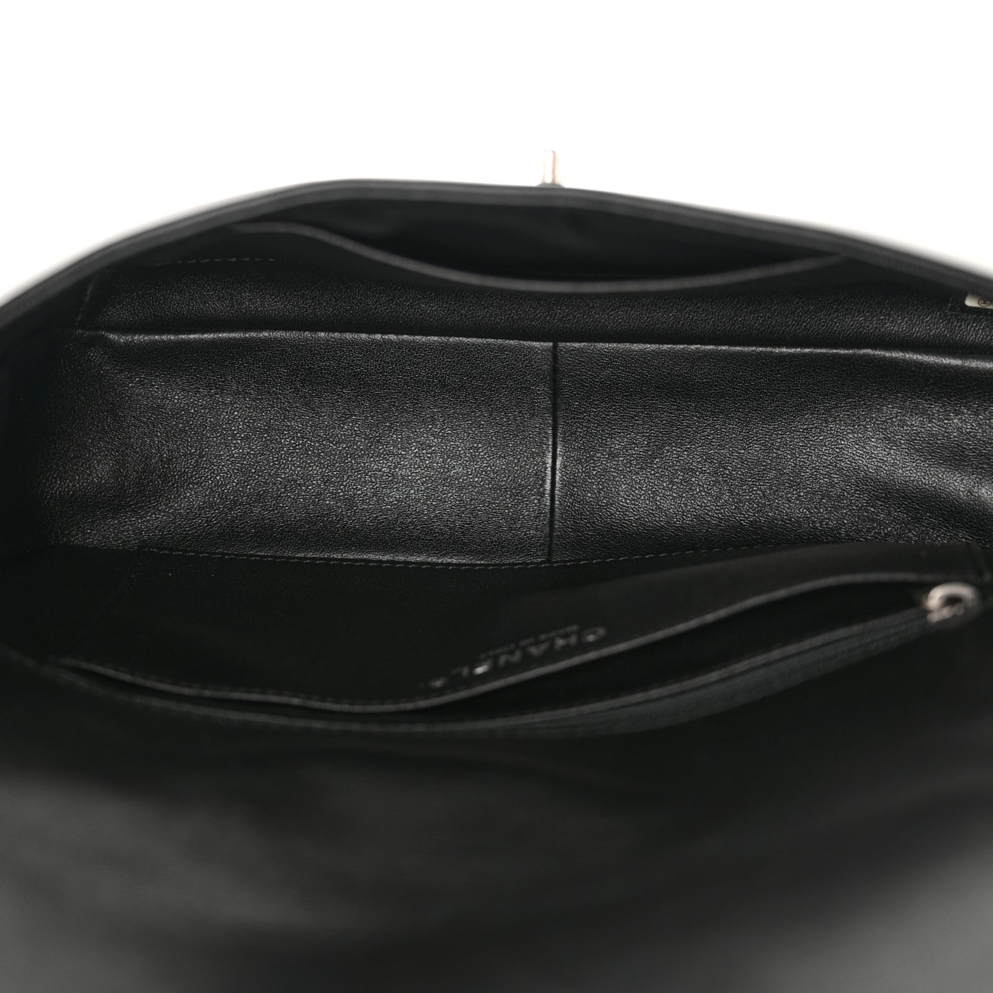 Calfskin Quilted Large Rock My Shoulder Flap Black