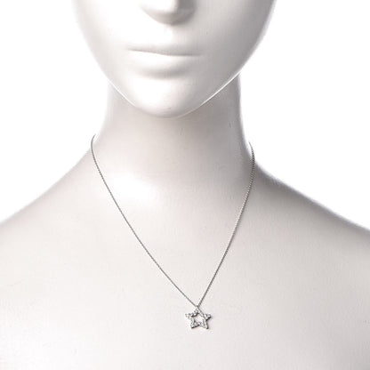 Tiffany Platinum Diamond Star Pendant Necklace 3 of 14